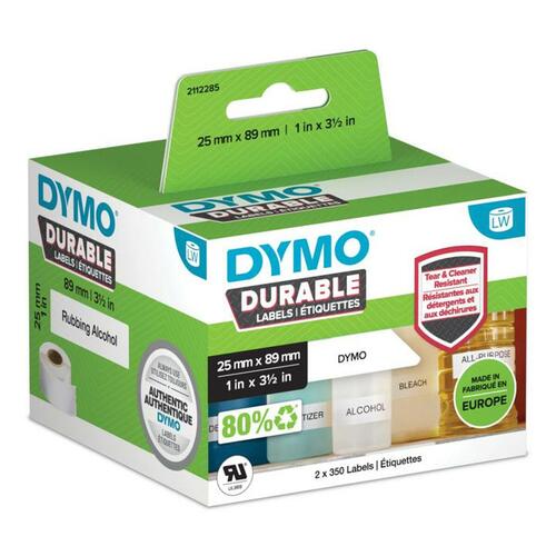 Lamineret tape Dymo LabelWriter Hvid polypropylen Plastik