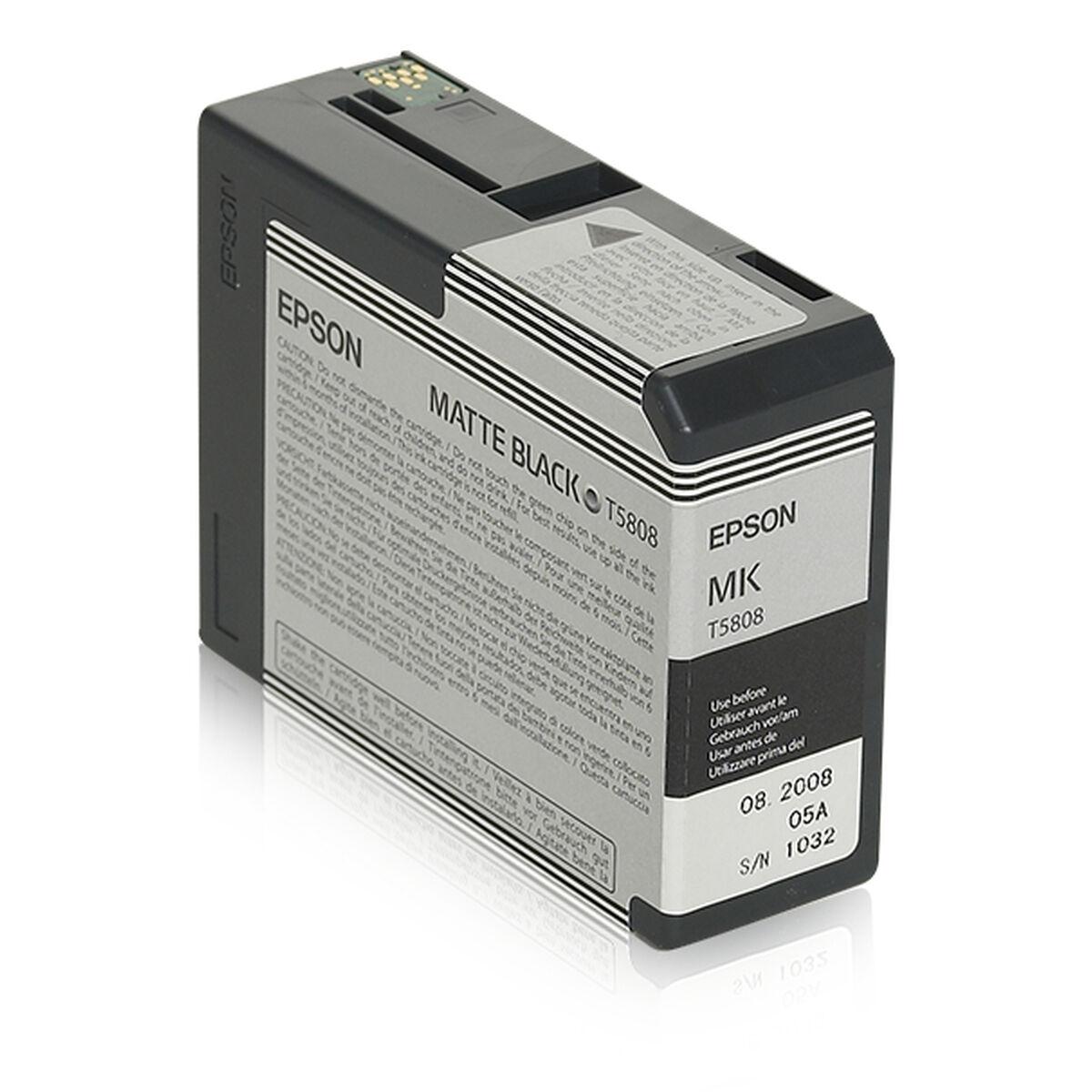 Epson C13T580800 blækpatron - Mat sort, 80 ml (Original)