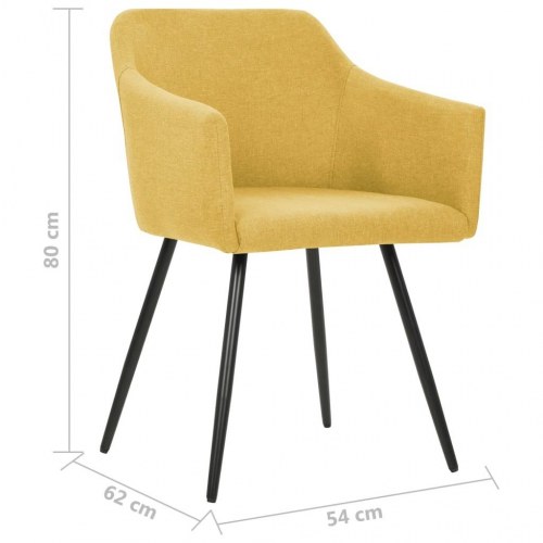 Spisebordsstole 2 stk. stof gul