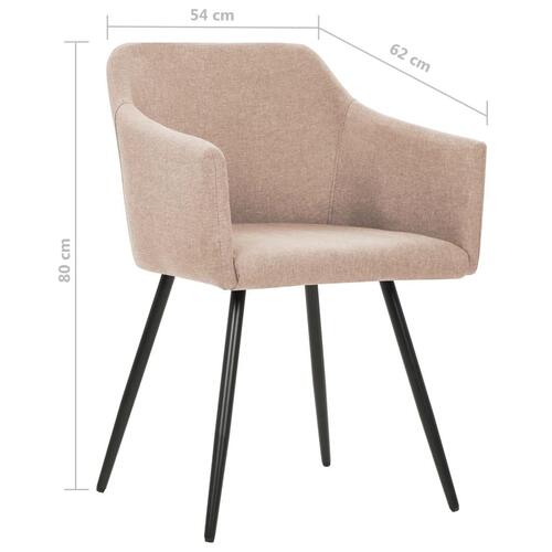 Spisebordsstole 2 stk. stof gråbrun