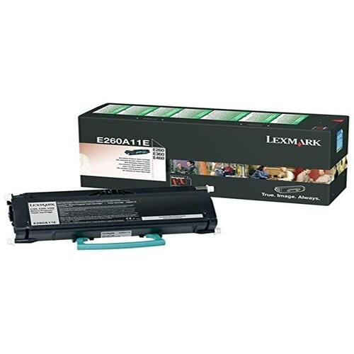 Toner Lexmark E260A11E Sort