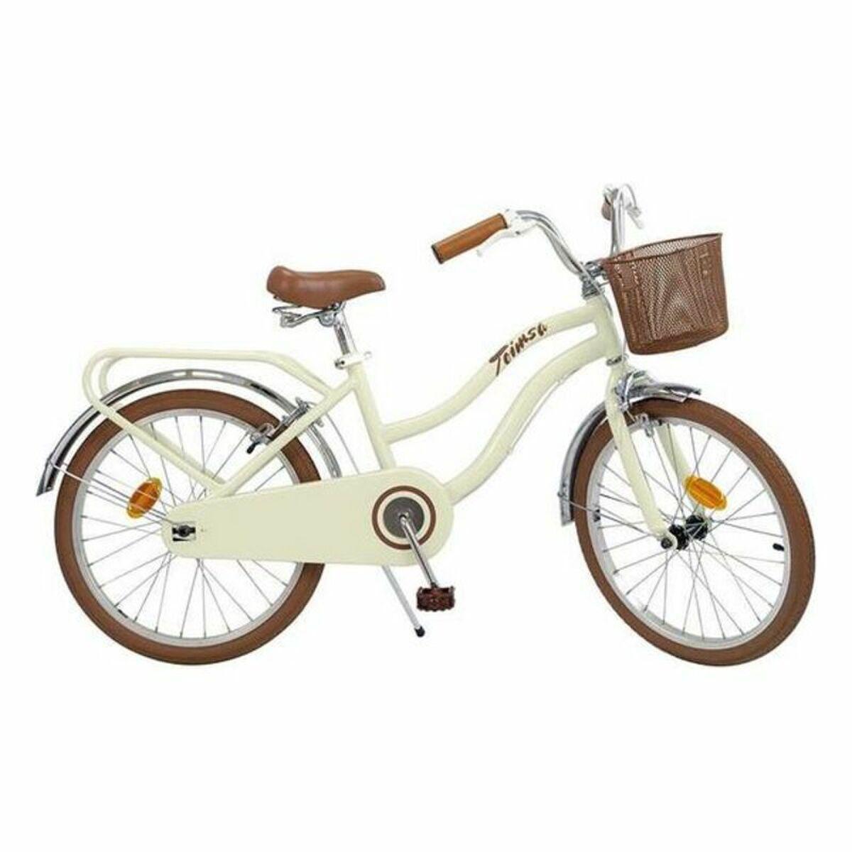 Toimsa børnecykel 20" - Beige Vintage med kurv