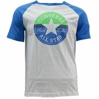 Kortærmet T-shirt til Mænd Converse Colour Block Raglan Rød 4-5 år