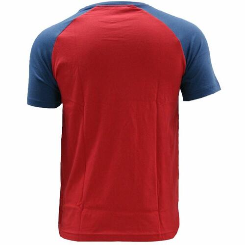 Kortærmet T-shirt til Mænd Converse Colour Block Raglan Rød 5-6 år
