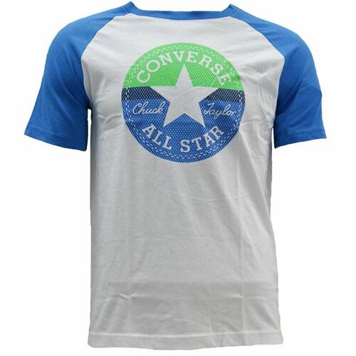 Kortærmet T-shirt til Mænd Converse Colour Block Raglan Rød 6-7 år