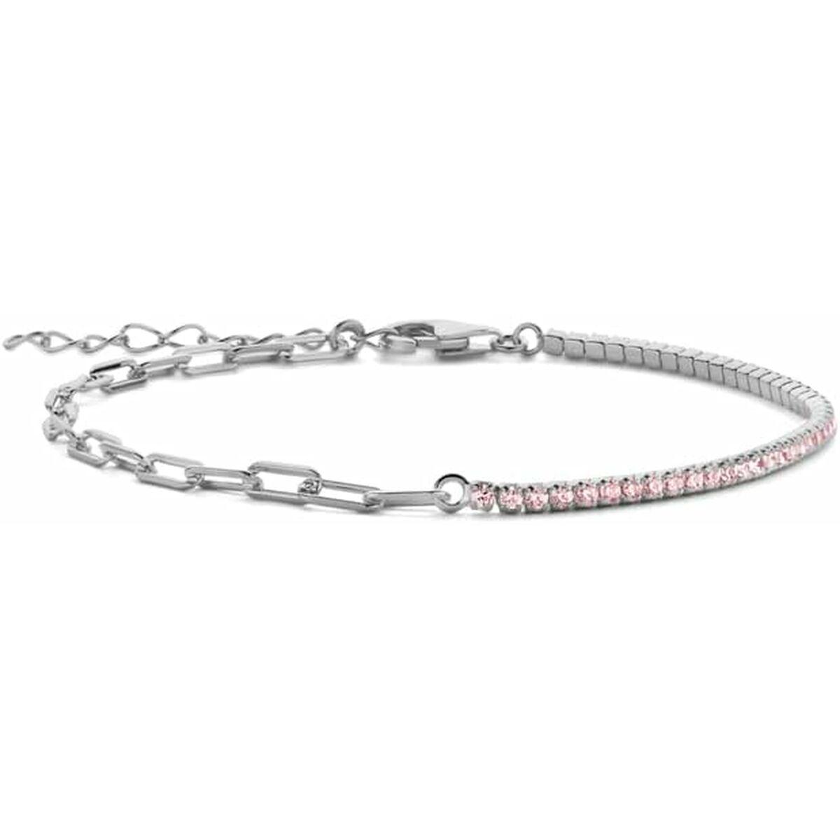 New Bling armbånd til kvinder 9NB-0789 - elegant kæde med rosa sten billede