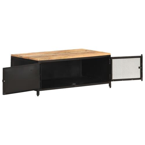 Sofabord 90x50x37 cm massivt ru mangotræ