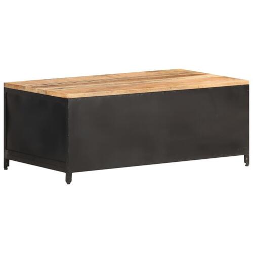 Sofabord 90x50x37 cm massivt ru mangotræ