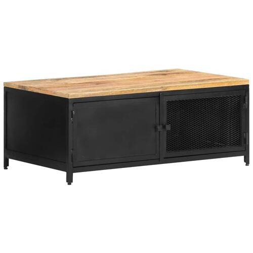 Sofabord 90x50x37 cm massivt ru mangotræ