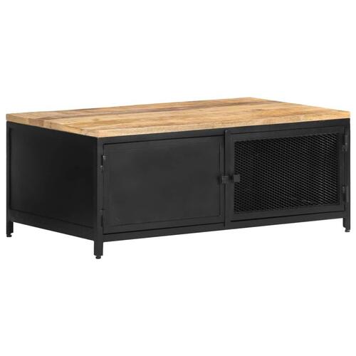 Sofabord 90x50x37 cm massivt ru mangotræ