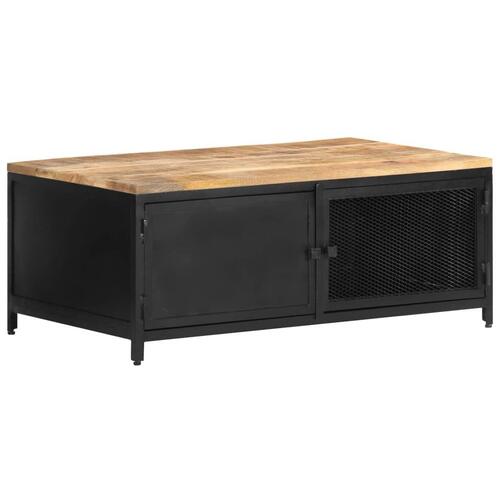 Sofabord 90x50x37 cm massivt ru mangotræ