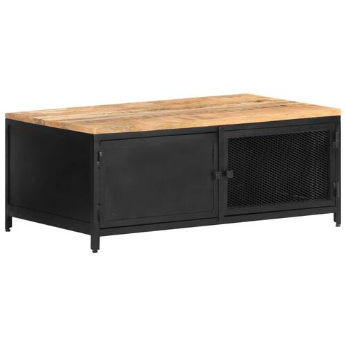 Sofabord 90x50x37 cm massivt ru mangotræ