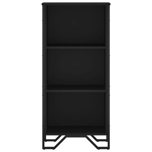 Bogreol 50x31x106 cm konstrueret træ sort