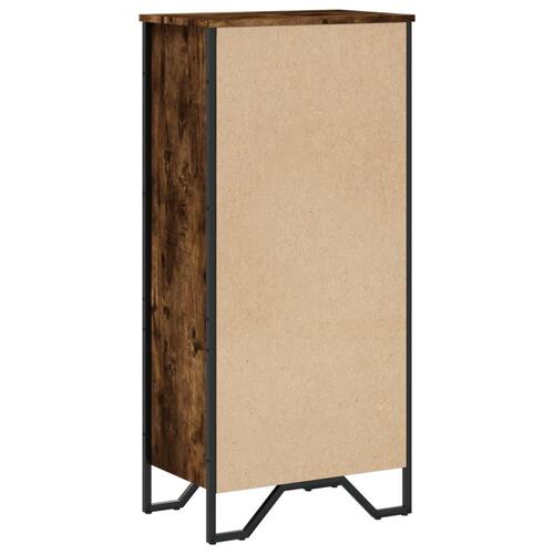 Bogreol 50x31x106 cm konstrueret træ røget egetræsfarve