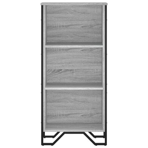 Bogreol 50x31x106 cm konstrueret træ grå sonoma-eg