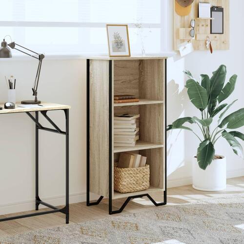 Bogreol 50x31x106 cm konstrueret træ sonoma-eg