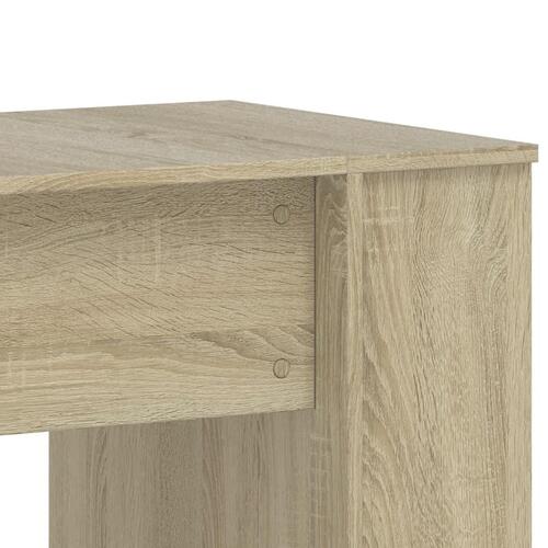 Skrivebord 140x50x75 cm konstrueret træ sonoma-eg