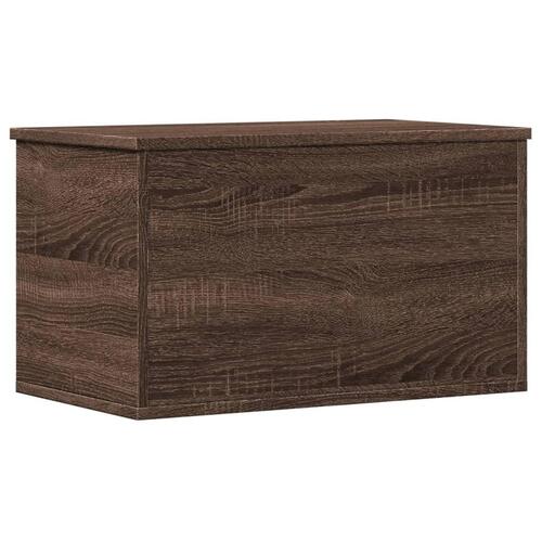Opbevaringsboks 60x35x35 cm konstrueret træ brun egetræsfarve