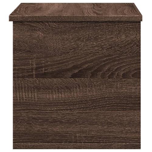 Opbevaringsboks 60x35x35 cm konstrueret træ brun egetræsfarve