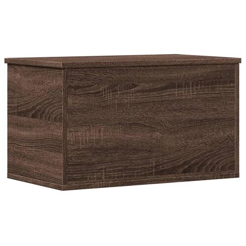 Opbevaringsboks 60x35x35 cm konstrueret træ brun egetræsfarve