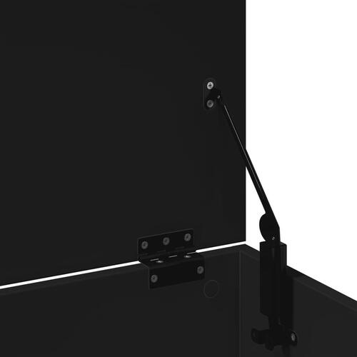 Opbevaringsboks 102x35x35 cm konstrueret træ sort