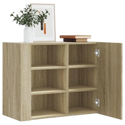 Vægskab 75x35x60 cm konstrueret træ sonoma-eg