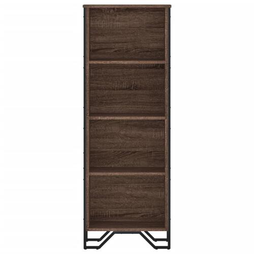 Bogreol 50x31x137,5 cm konstrueret træ brun egetræsfarve