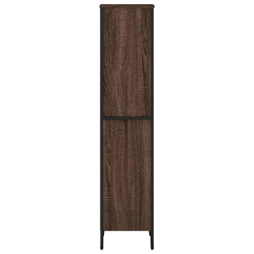 Bogreol 50x31x137,5 cm konstrueret træ brun egetræsfarve