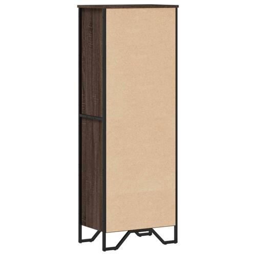 Bogreol 50x31x137,5 cm konstrueret træ brun egetræsfarve