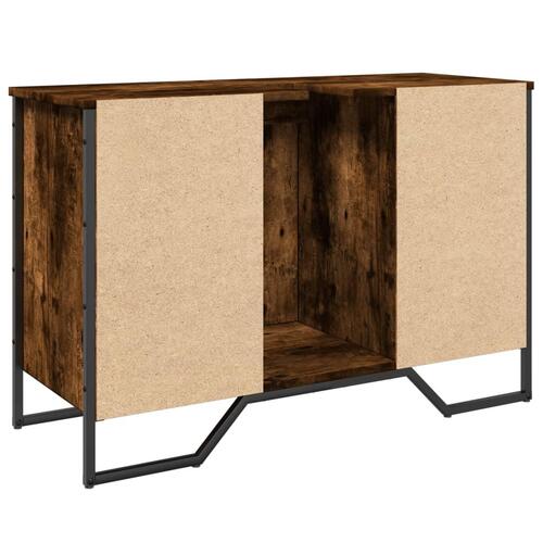 Underskab til håndvask 91x35x60 cm konstrueret træ røget eg