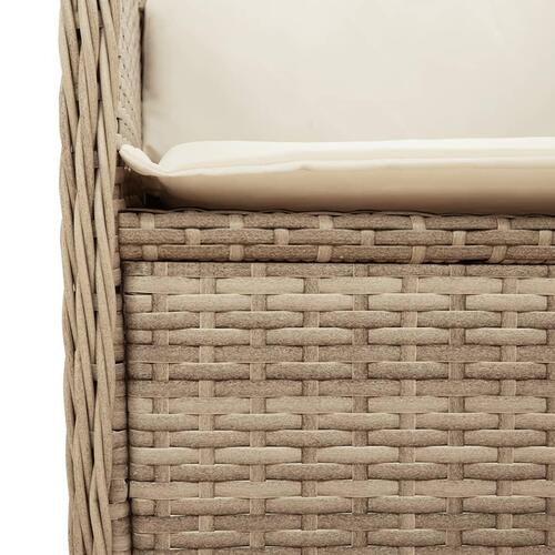 Hjørnemodul til havesofa med hynder polyrattan beige