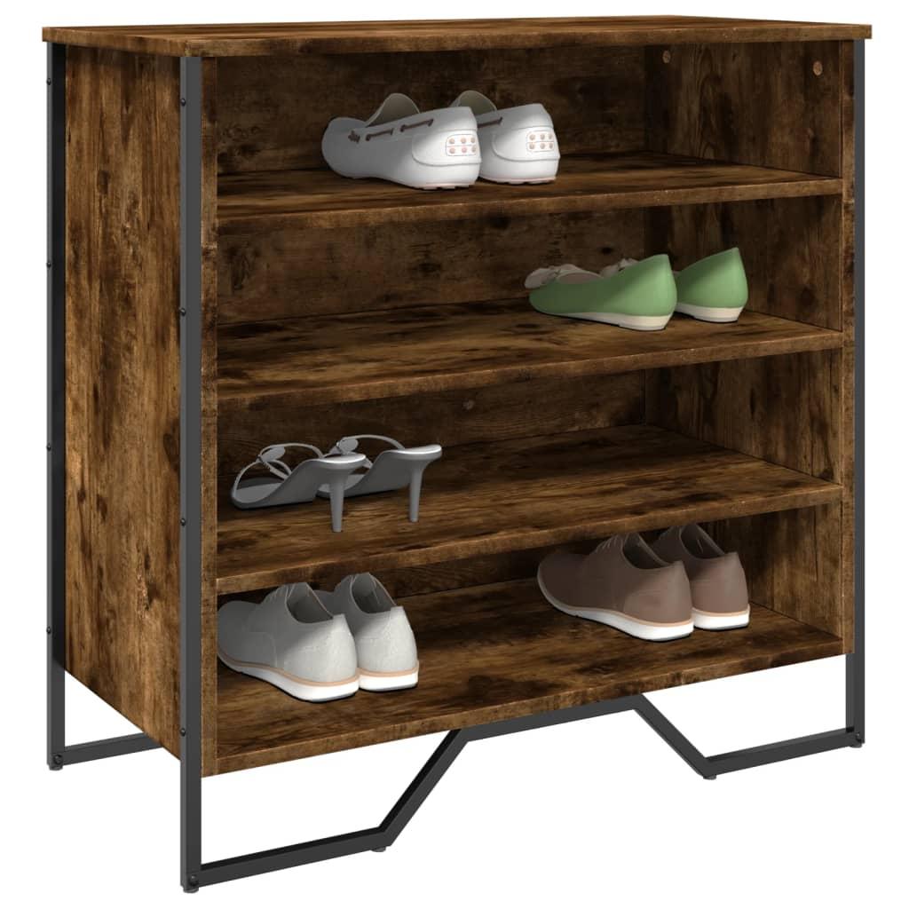 Skoreol 80x38x78 cm konstrueret træ røget egetræsfarve