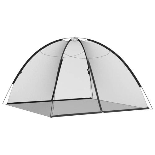 Myggenet med døre 200x200x135 cm trådnet sort