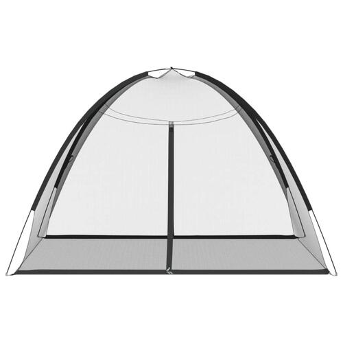 Myggenet med døre 200x200x135 cm trådnet sort