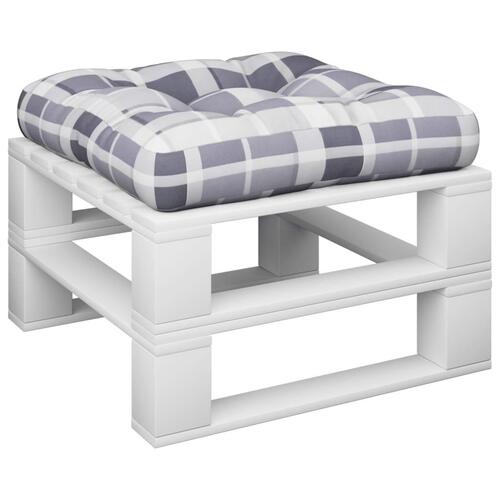 Pallehynde 58x58x10 cm stof gråternet