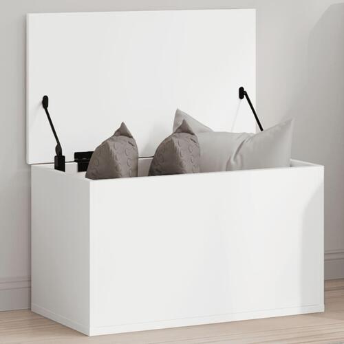 Opbevaringsboks 60x35x35 cm konstrueret træ hvid