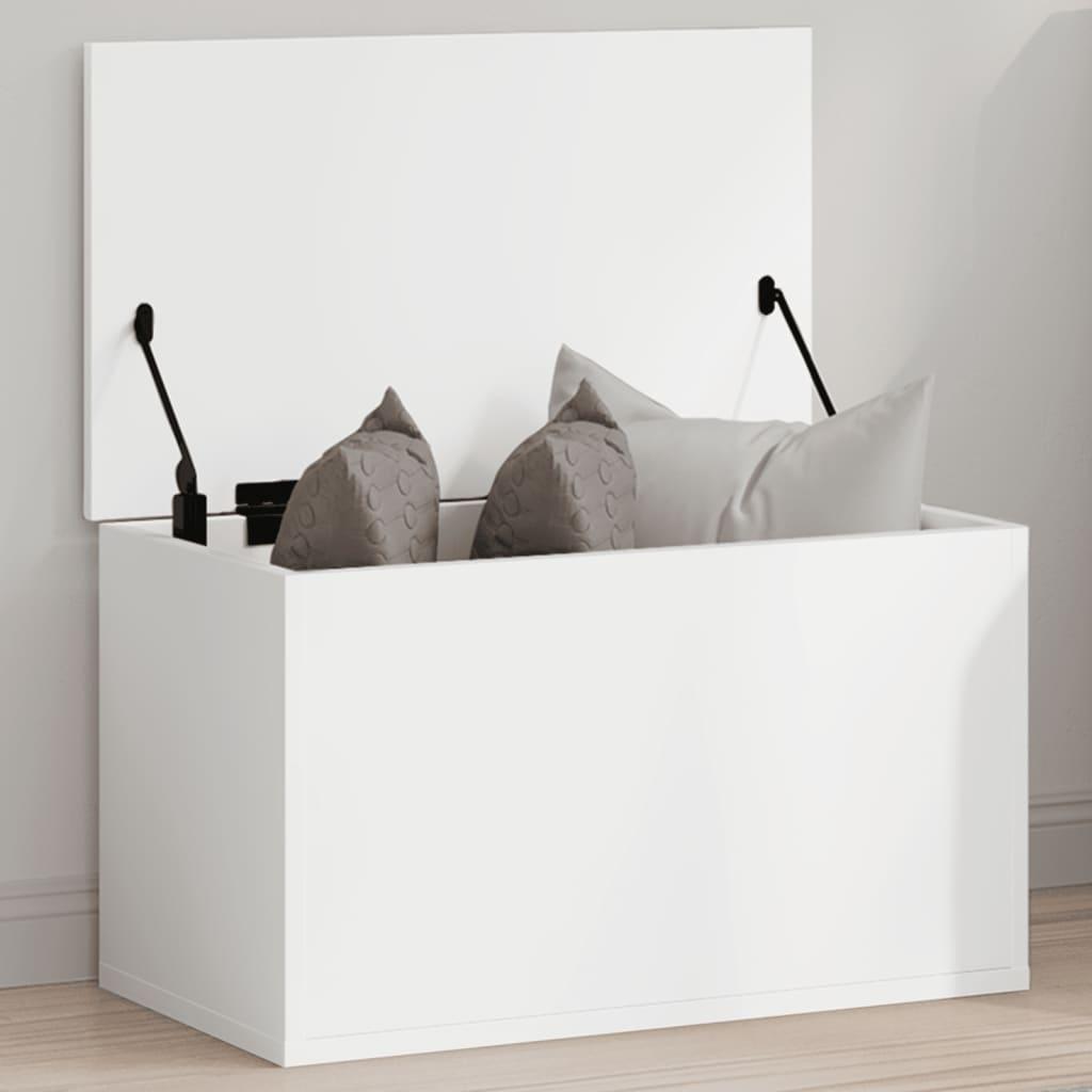 Opbevaringsboks 60x35x35 cm konstrueret træ hvid