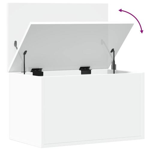 Opbevaringsboks 60x35x35 cm konstrueret træ hvid