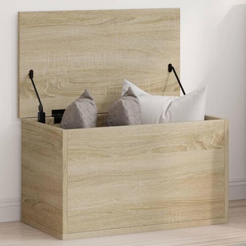 Opbevaringsboks 60x35x35 cm konstrueret træ sonoma-eg