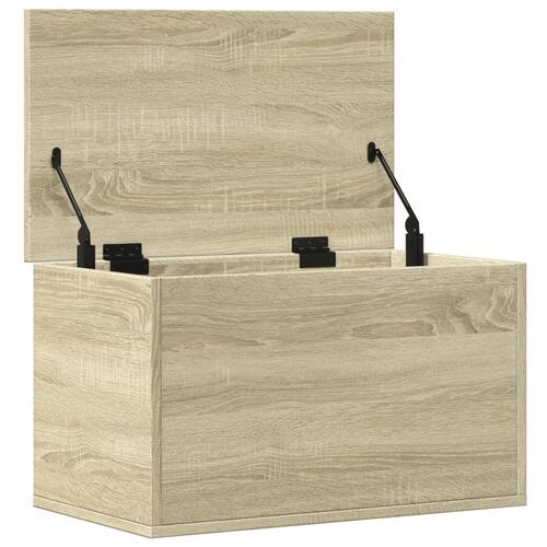 Opbevaringsboks 60x35x35 cm konstrueret træ sonoma-eg