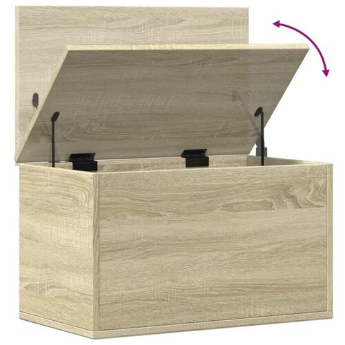 Opbevaringsboks 60x35x35 cm konstrueret træ sonoma-eg