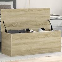 Opbevaringsboks 90x35x35 cm konstrueret træ sonoma-eg