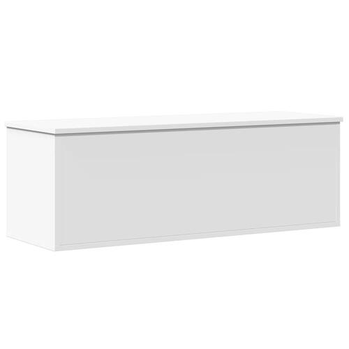 Opbevaringsboks 102x35x35 cm konstrueret træ hvid