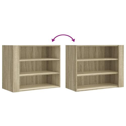 Vægskab 75x35x60 cm konstrueret træ sonoma-eg
