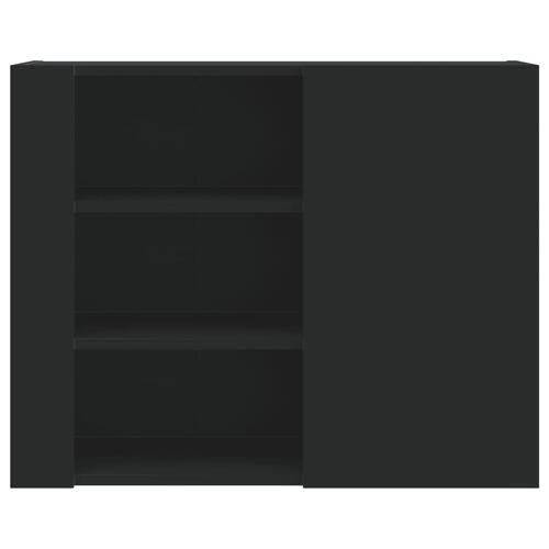 Vægskab 75x35x60 cm konstrueret træ sort