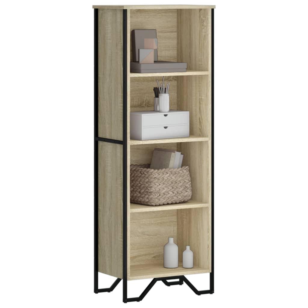 Bogreol 50x31x137,5 cm konstrueret træ sonoma-eg