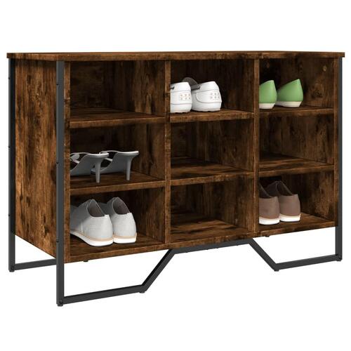 Skoreol 90x38x61,5 cm konstrueret træ røget egetræsfarve