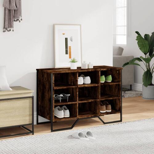 Skoreol 90x38x61,5 cm konstrueret træ røget egetræsfarve
