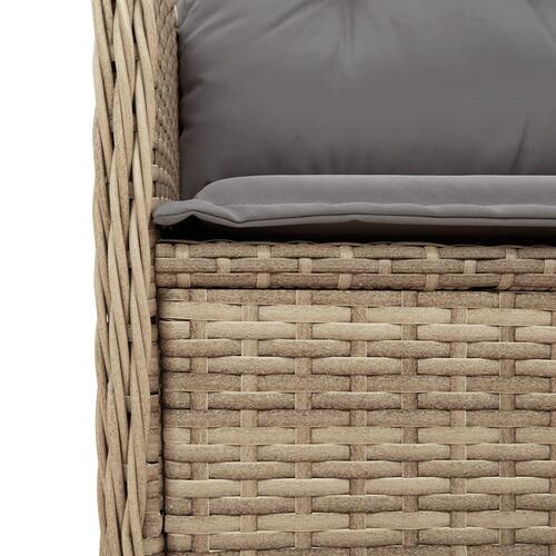 Hjørnemodul til havesofa med hynder polyrattan beige