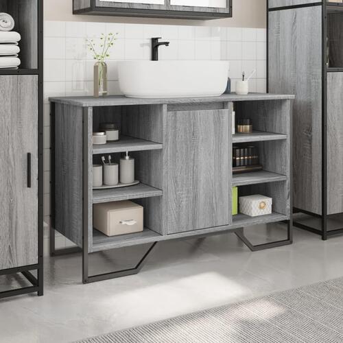 Underskab til vask 91x35x60 cm konstrueret træ grå sonoma-eg